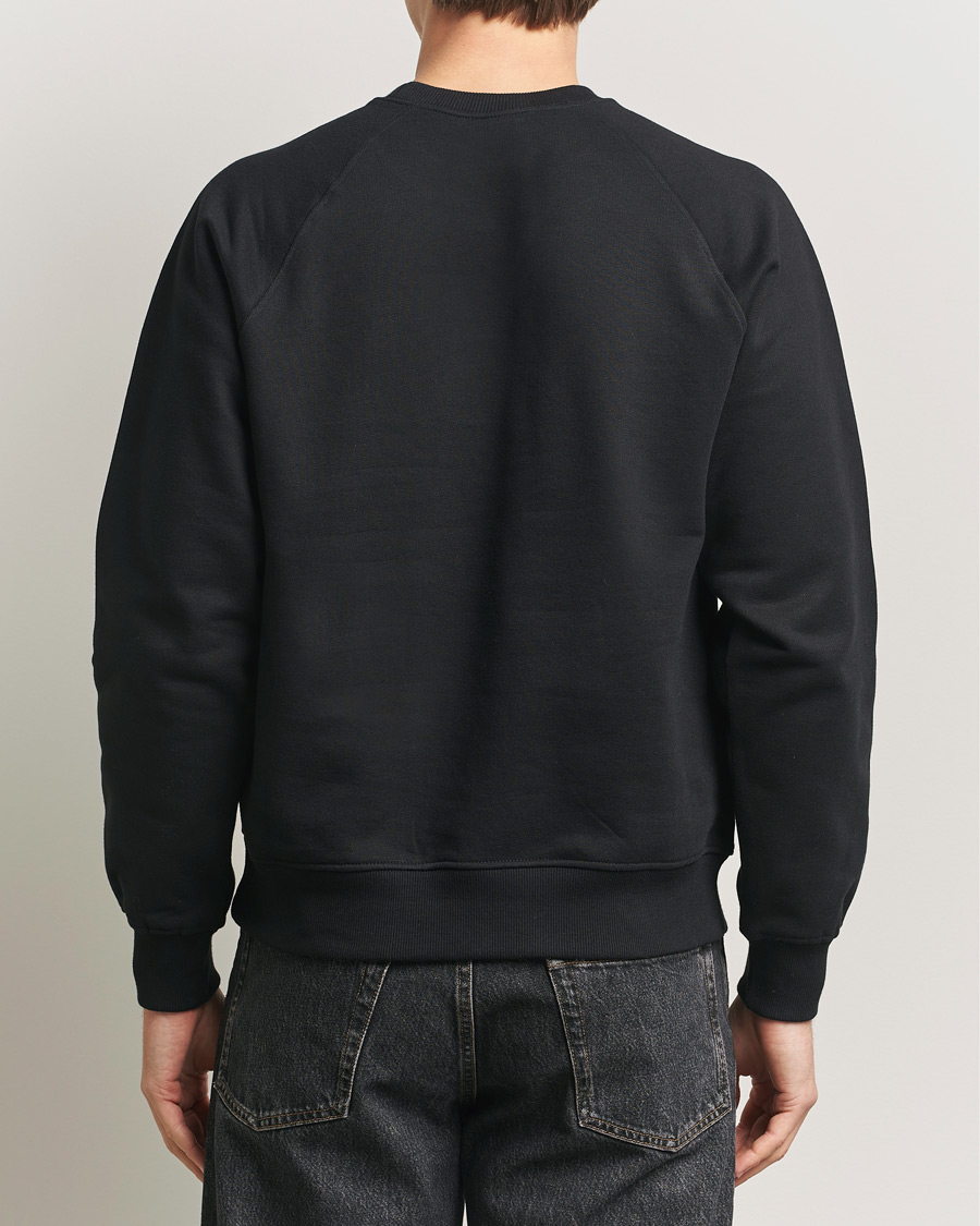Herre | Gensere | Nudie Jeans | Palle Logo Crew Neck Sweatshirt Black