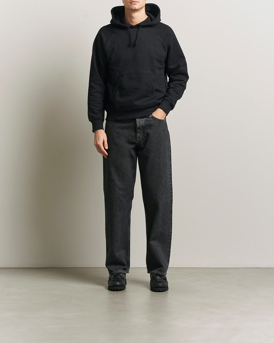 Herre | Gensere | Nudie Jeans | Gunde Logo Hoodie Black