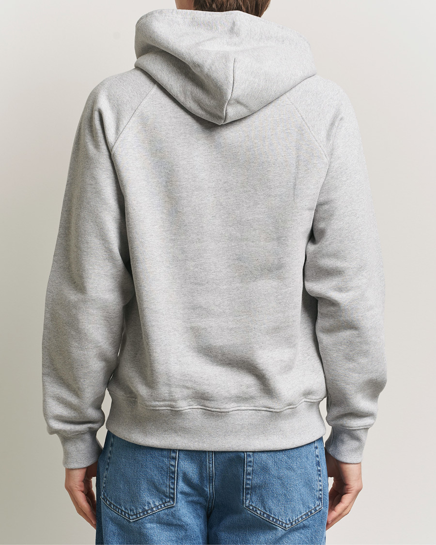 Herre | Gensere | Nudie Jeans | Gunde Logo Hoodie Grey Melange
