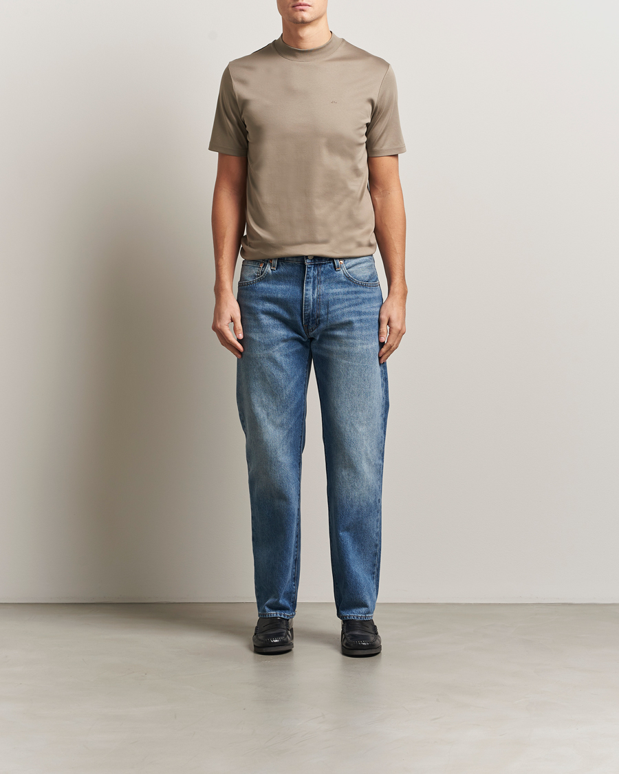Herre | T-Shirts | J.Lindeberg | Ace Mock Neck T-Shirt Brindle