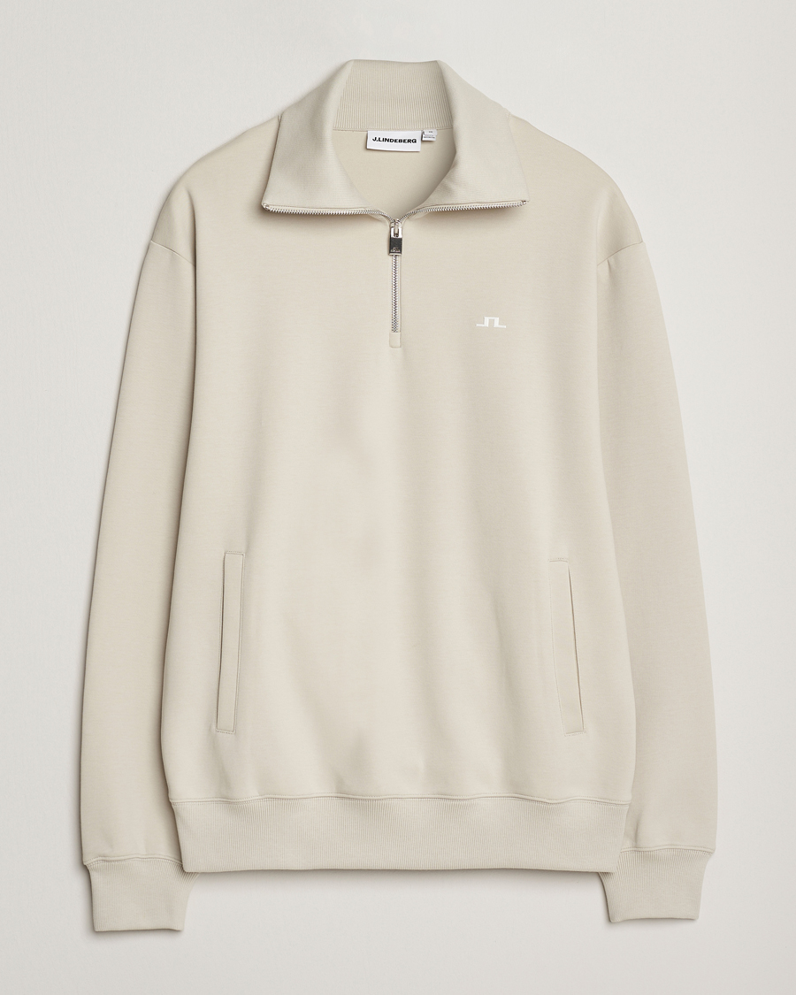 Herre | Gensere | J.Lindeberg | Callan Jersey Half Zip Moonbeam