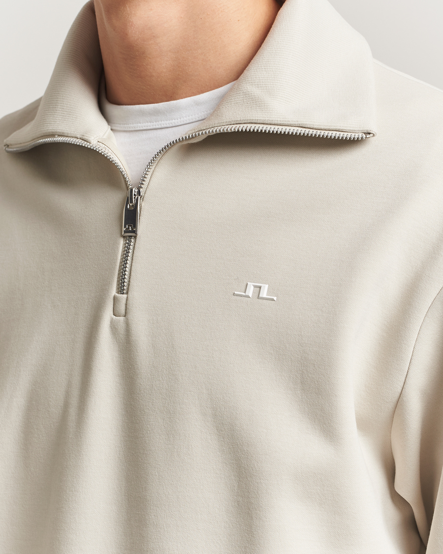 Herre | Gensere | J.Lindeberg | Callan Jersey Half Zip Moonbeam