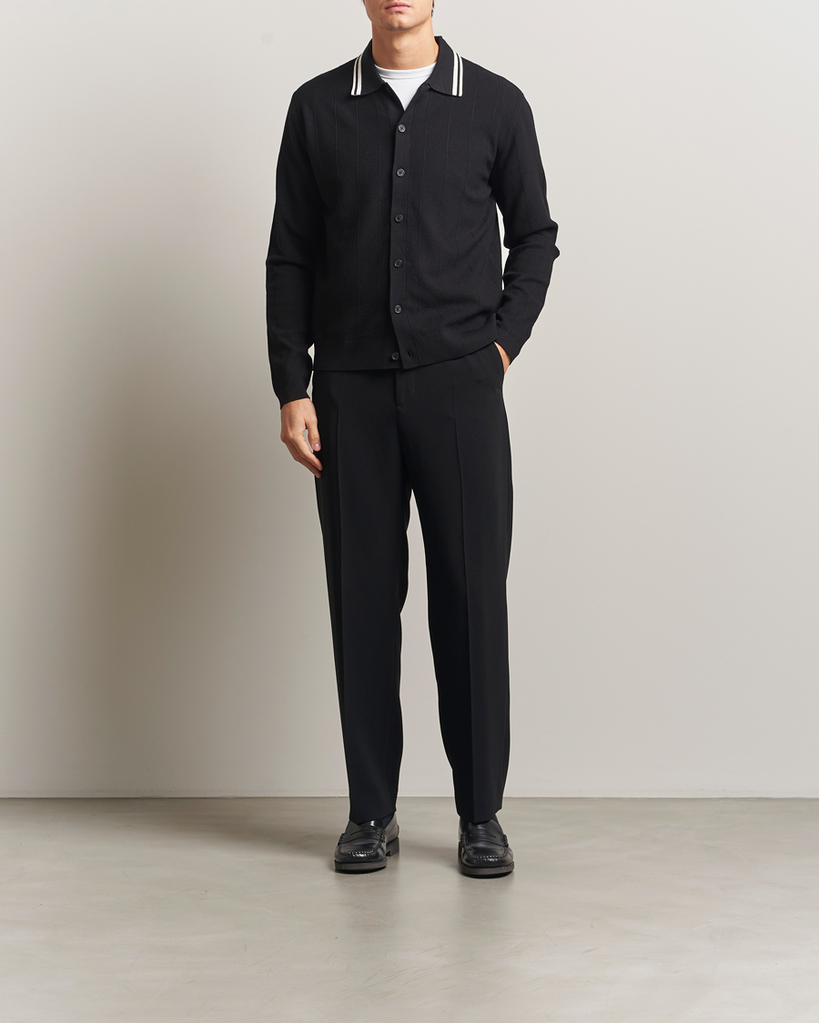 Herre | Gensere | J.Lindeberg | Willem Structured Cardigan Black