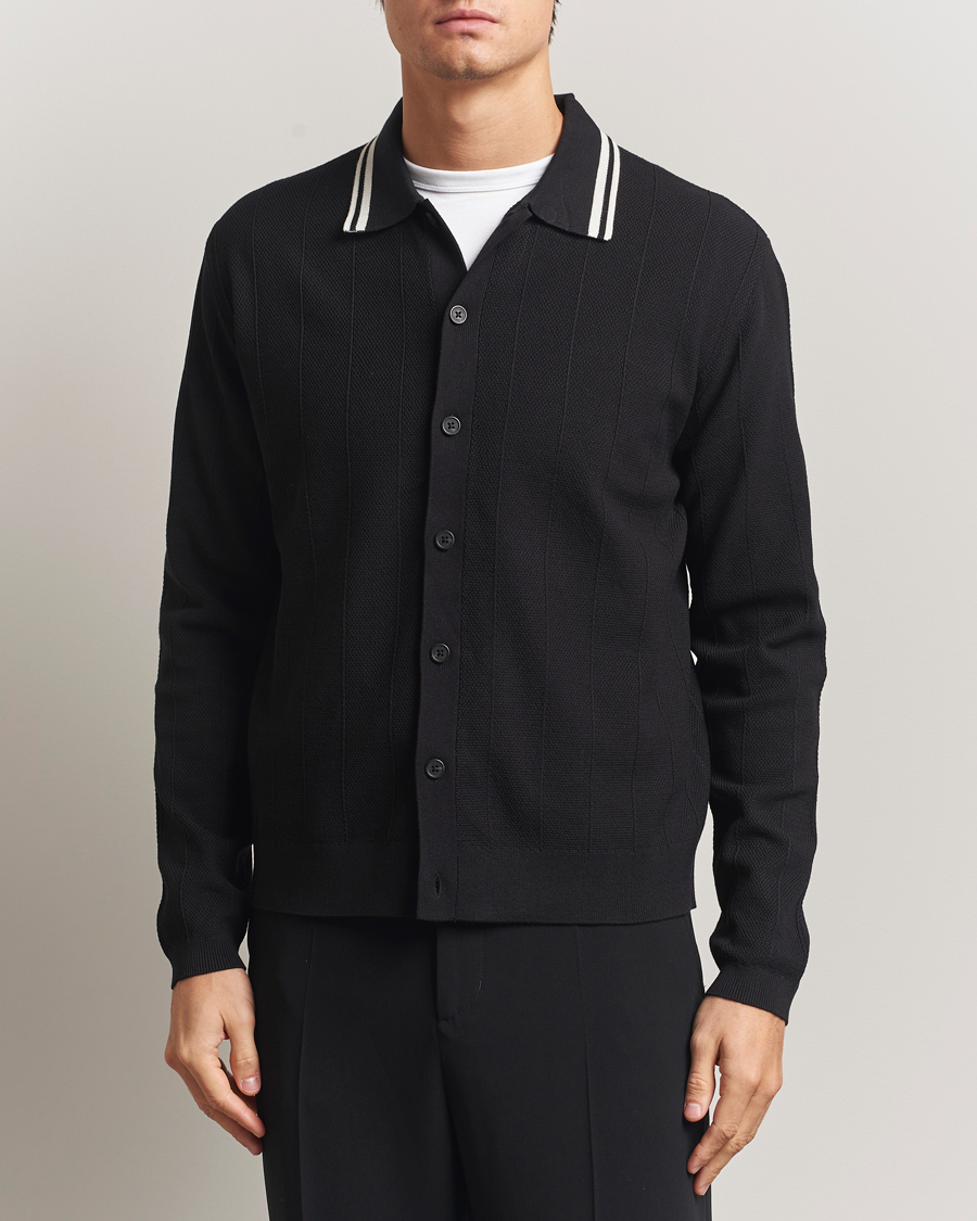 Herre | Gensere | J.Lindeberg | Willem Structured Cardigan Black