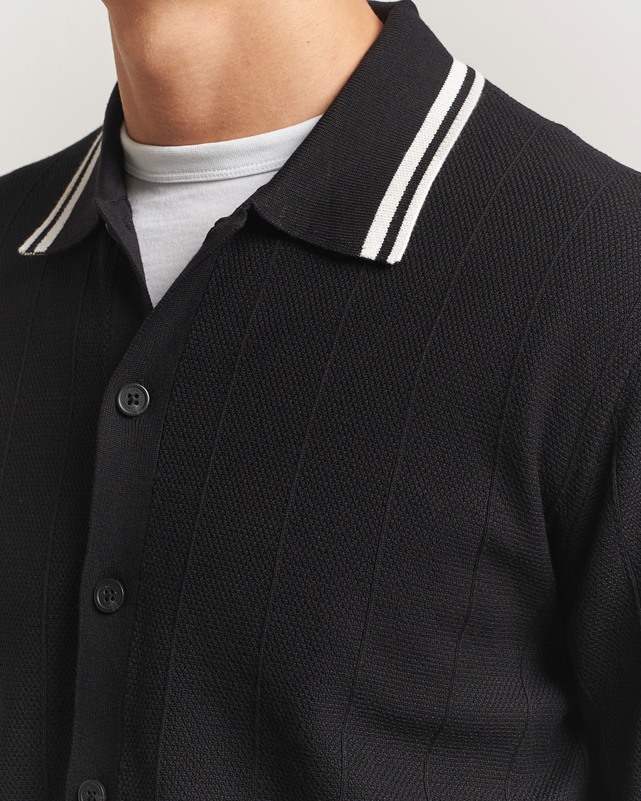Herre | Gensere | J.Lindeberg | Willem Structured Cardigan Black