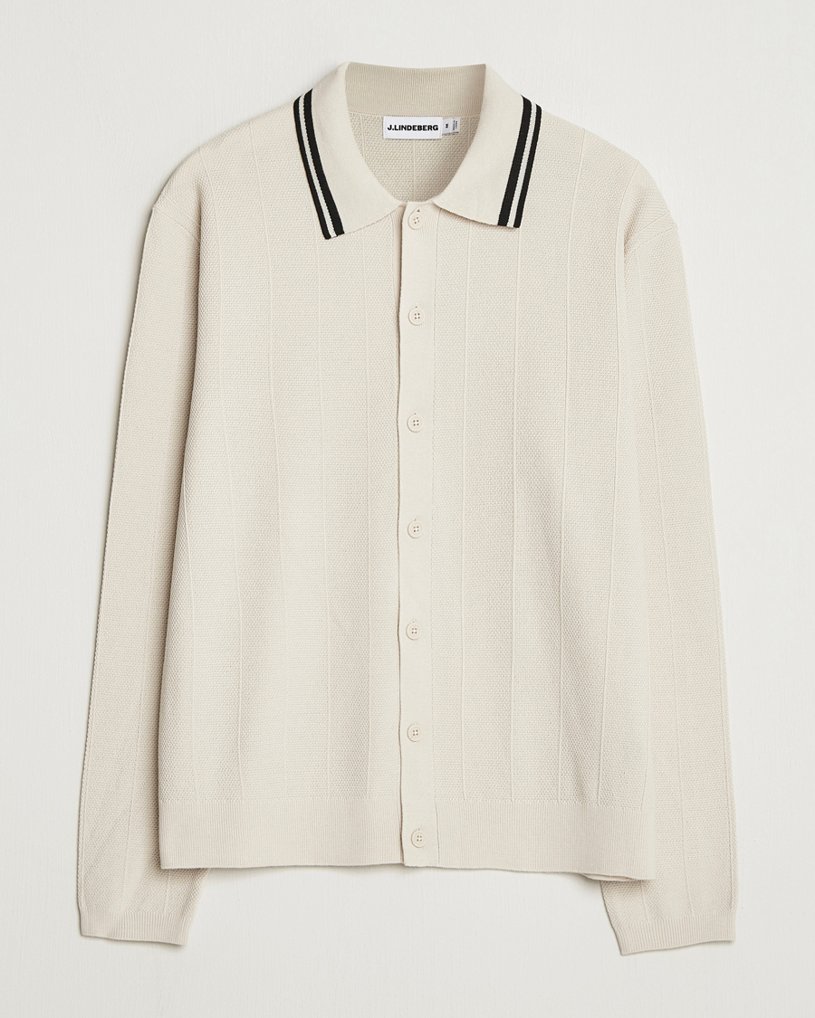 Herre | Gensere | J.Lindeberg | Willem Structured Cardigan Moonbeam