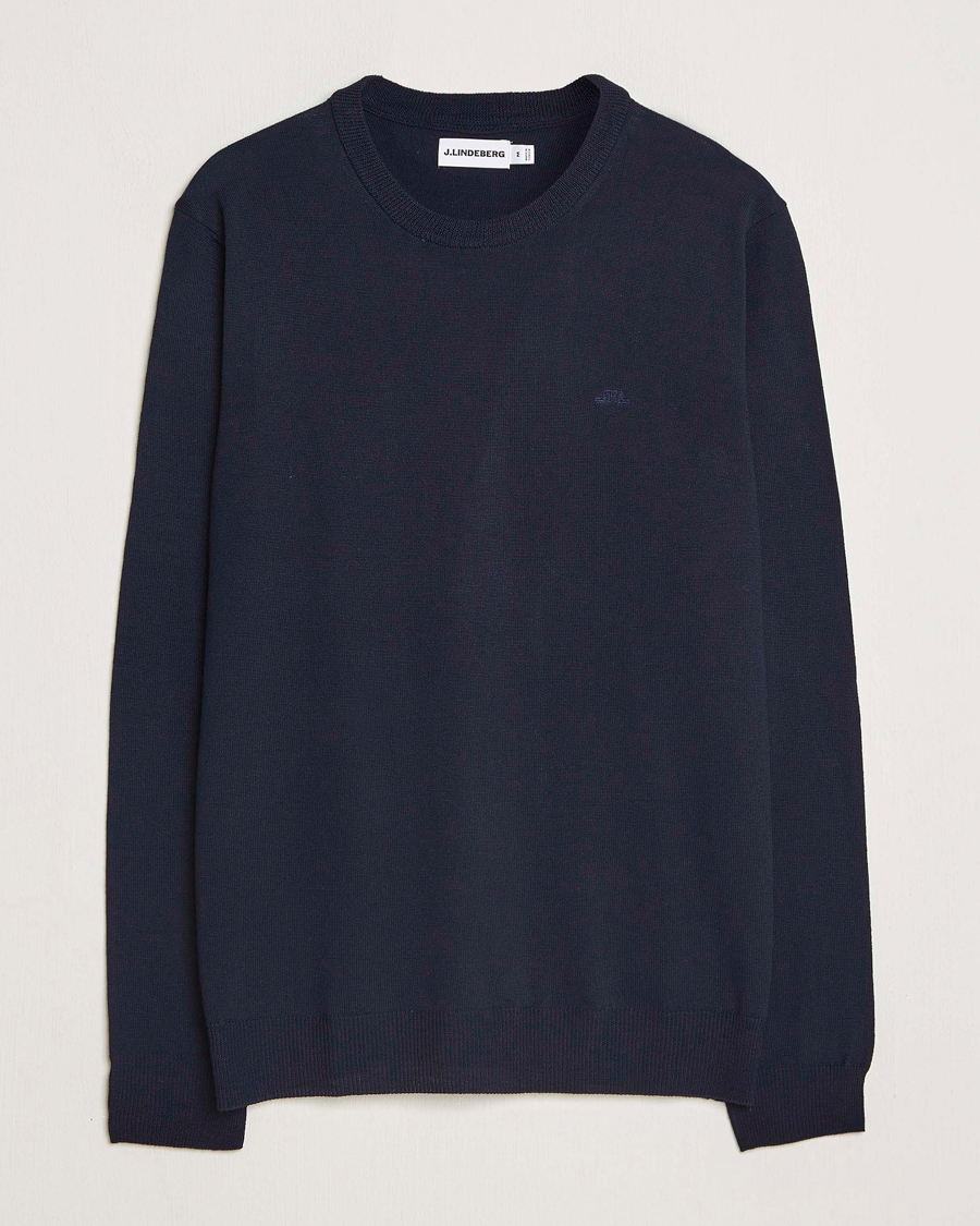 Herre | Gensere | J.Lindeberg | Keane Merino Crew Neck Navy
