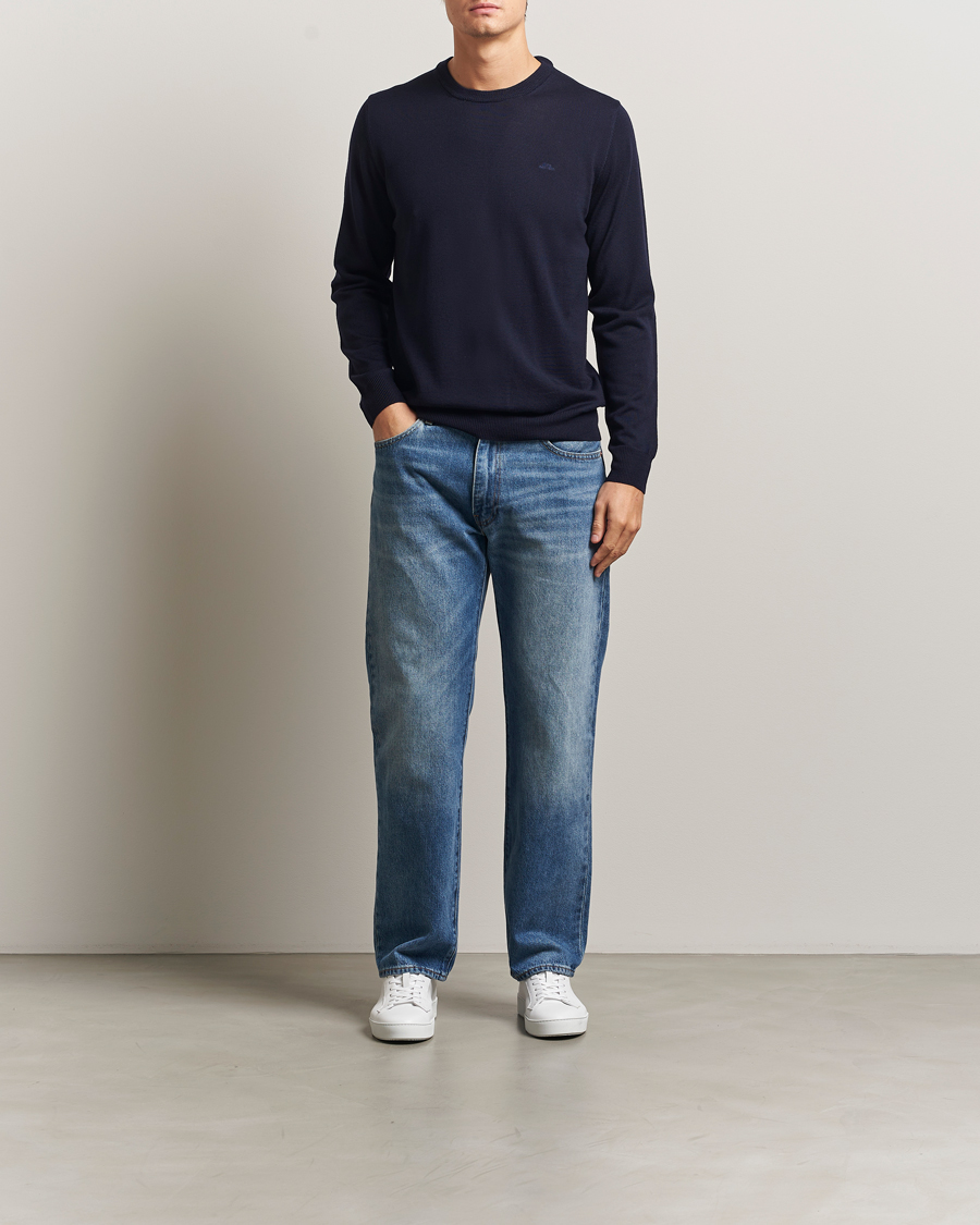 Herre | Gensere | J.Lindeberg | Keane Merino Crew Neck Navy