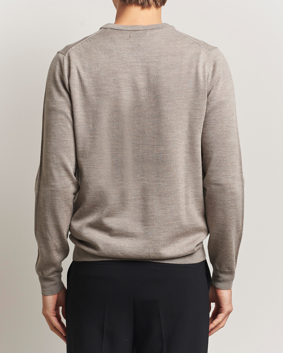 Herre | Gensere | J.Lindeberg | Keane Merino Crew Neck Brindle Melange