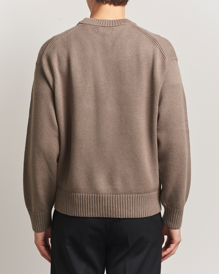Herre | Gensere | J.Lindeberg | Eddy Wool/Cotton Knitted Sweater Brindle