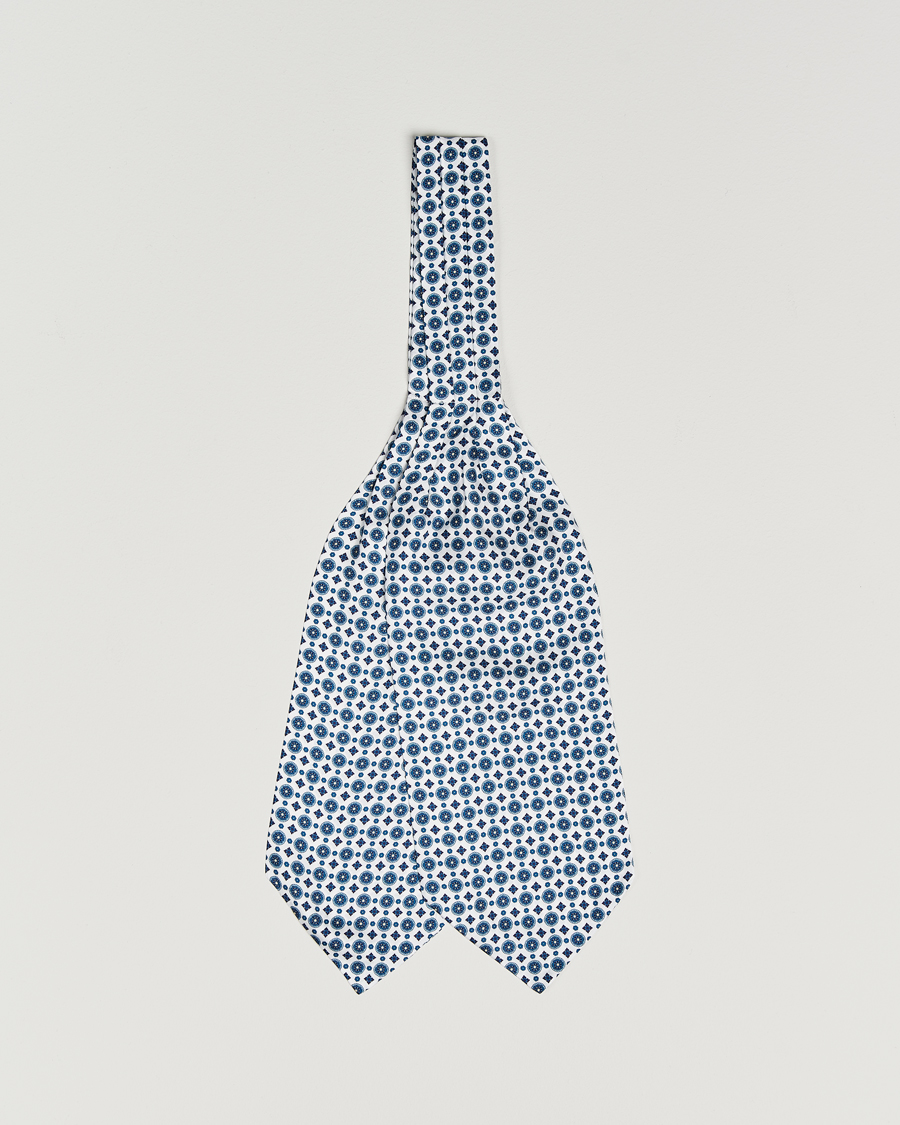 Herre | Scarves | Amanda Christensen | Silk Twill Medallion Ascot White