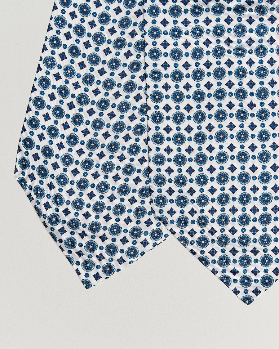 Herre | Scarves | Amanda Christensen | Silk Twill Medallion Ascot White