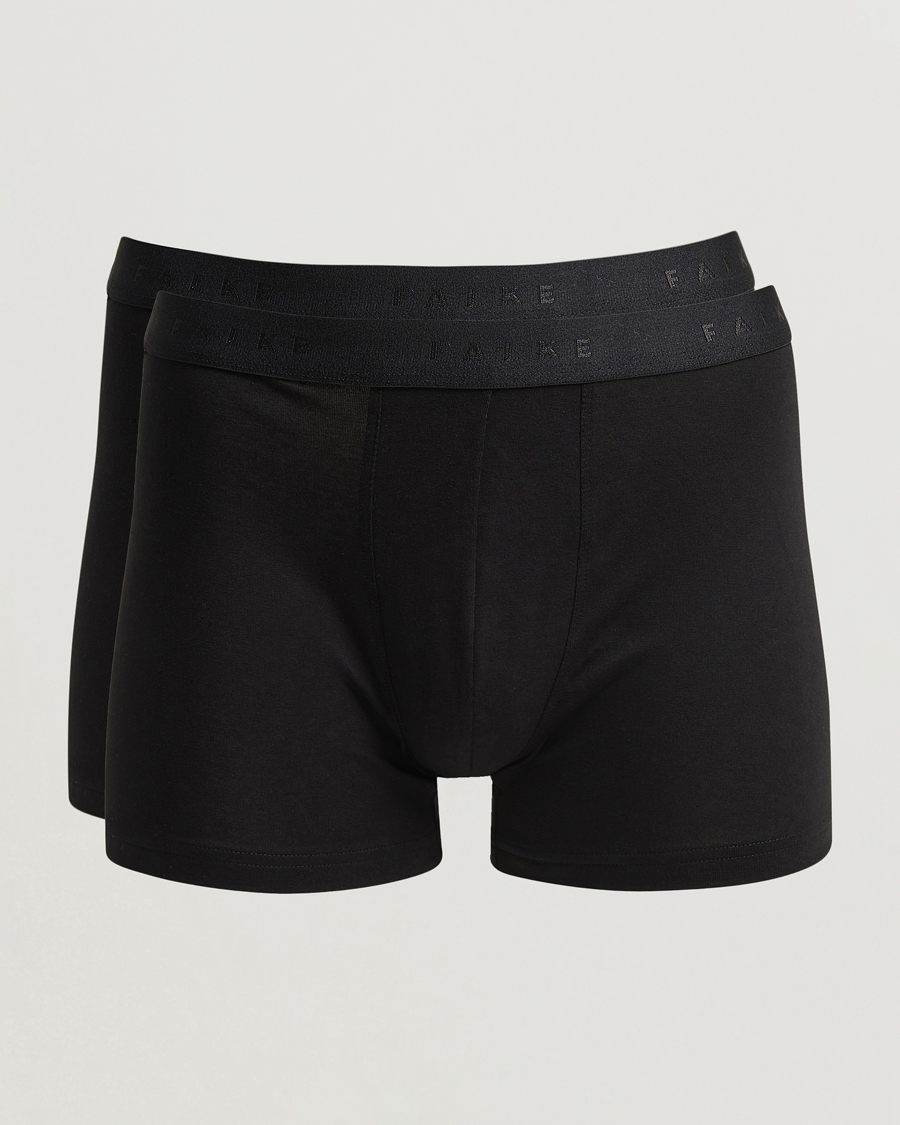 Herre | Undertøy | Falke | 2-Pack Cotton Boxer Briefs Black
