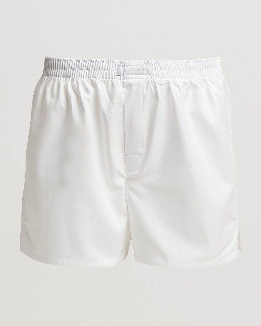 Herre | Undertøy | Falke | Cotton Woven Boxer Shorts White