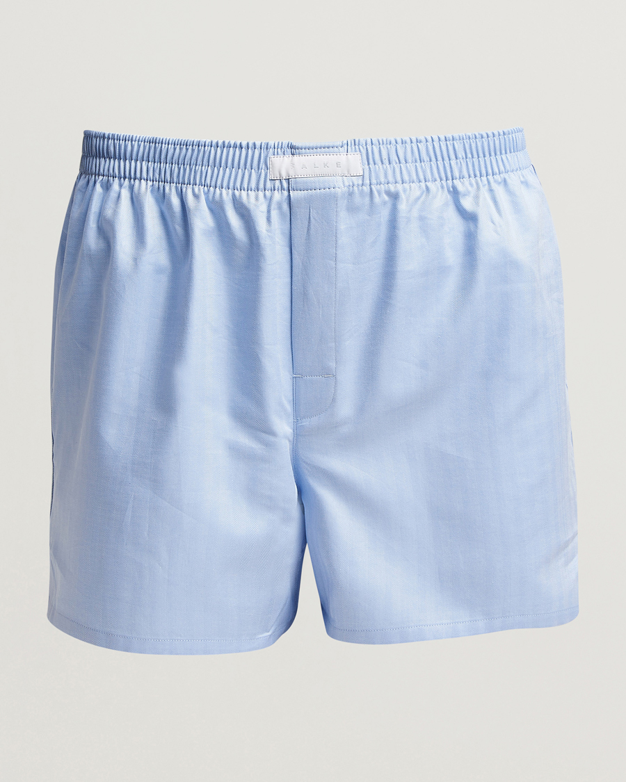Herre | Undertøy | Falke | Cotton Woven Boxer Shorts Light Blue