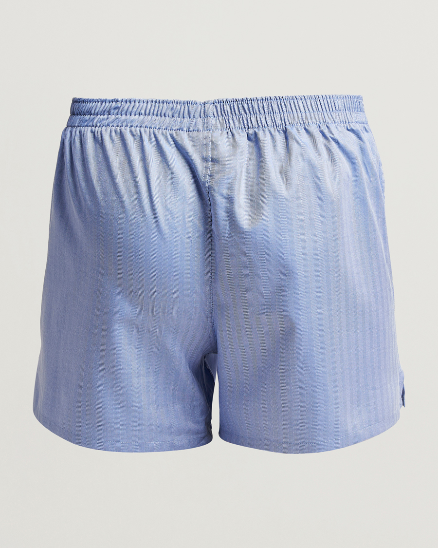 Herre | Undertøy | Falke | Cotton Woven Boxer Shorts Ocean Blue