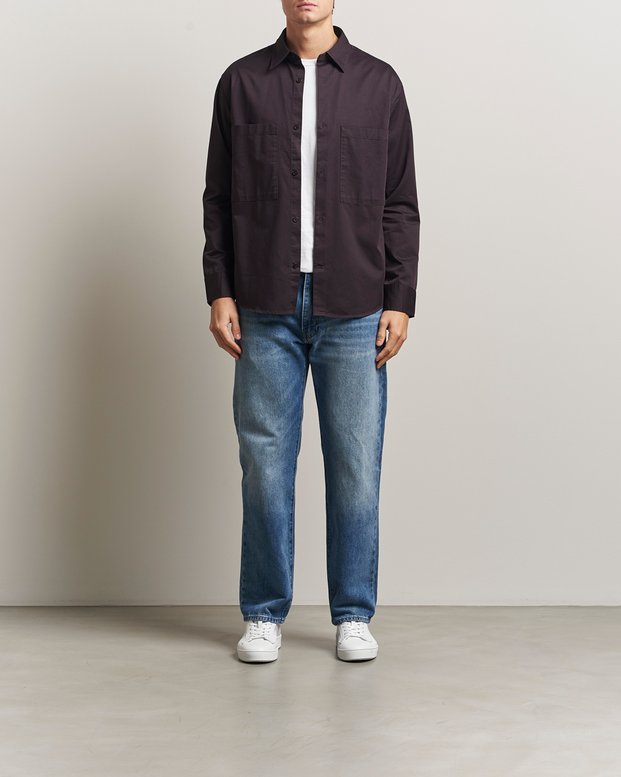 Herre | Skjorter | NN07 | Freddy Tencel Workwear Shirt Dusky Port