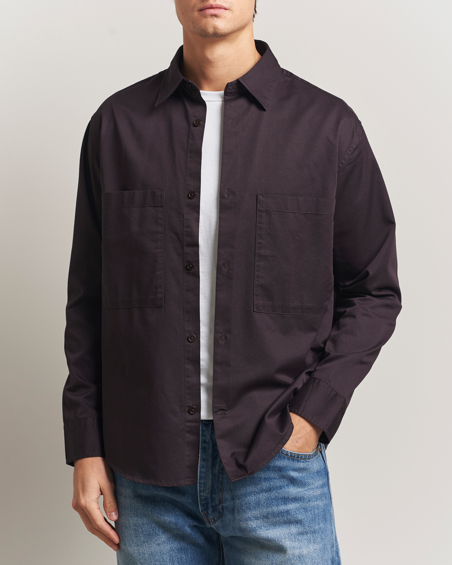 Herre | Skjorter | NN07 | Freddy Tencel Workwear Shirt Dusky Port