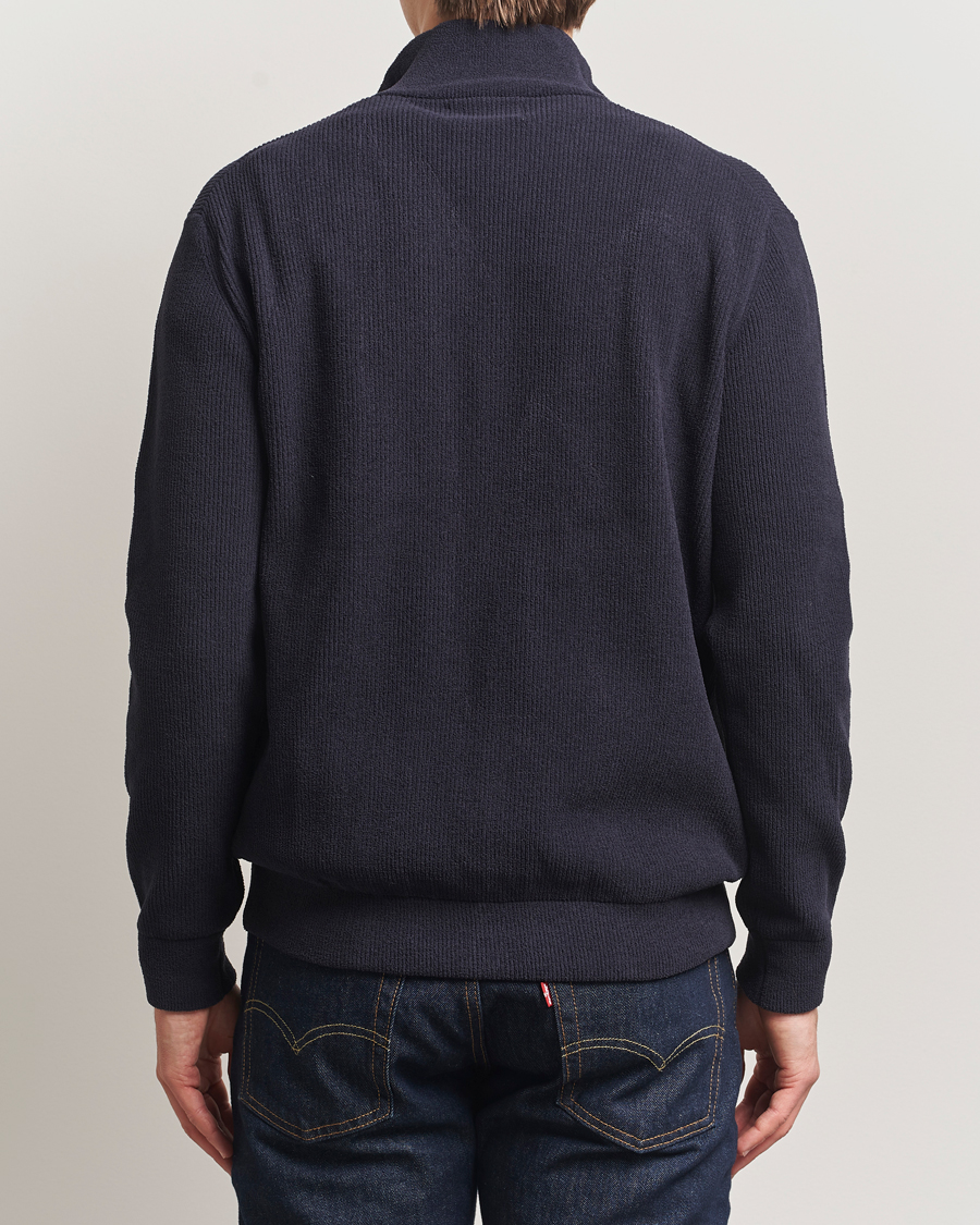 Herre | Gensere | NN07 | Danny Rib Knitted Half Zip Navy Blue