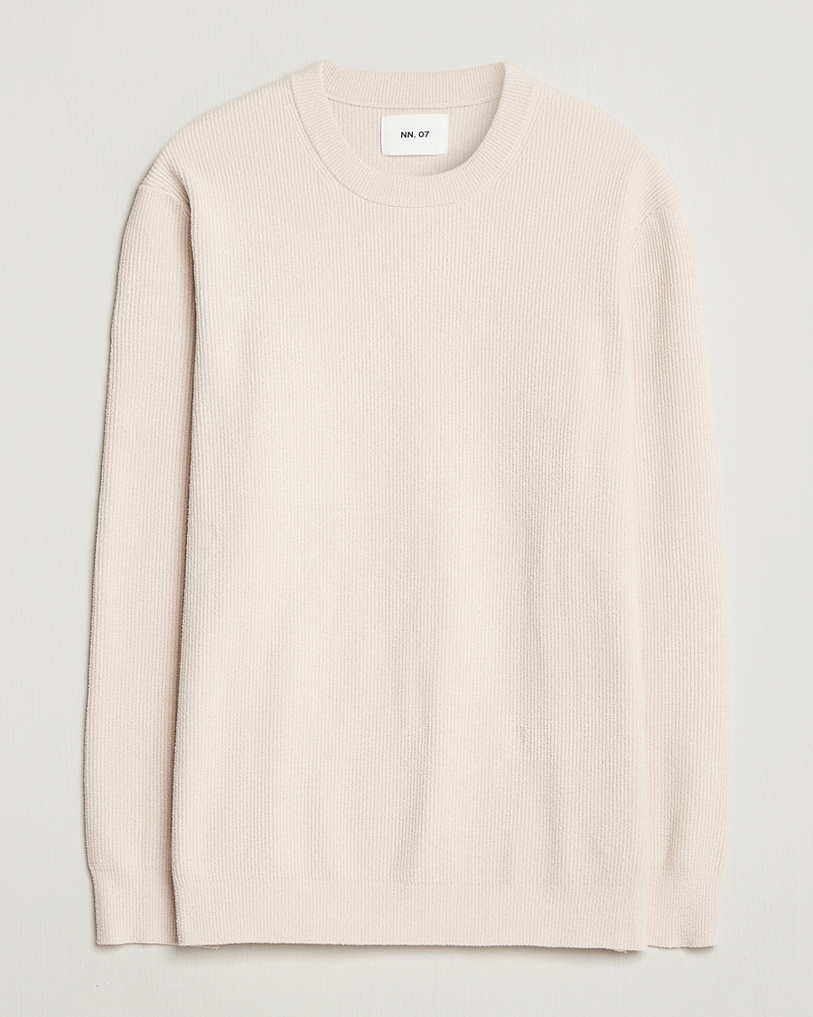 Herre | Gensere | NN07 | Danny Rib Knitted Crew Neck Ivory