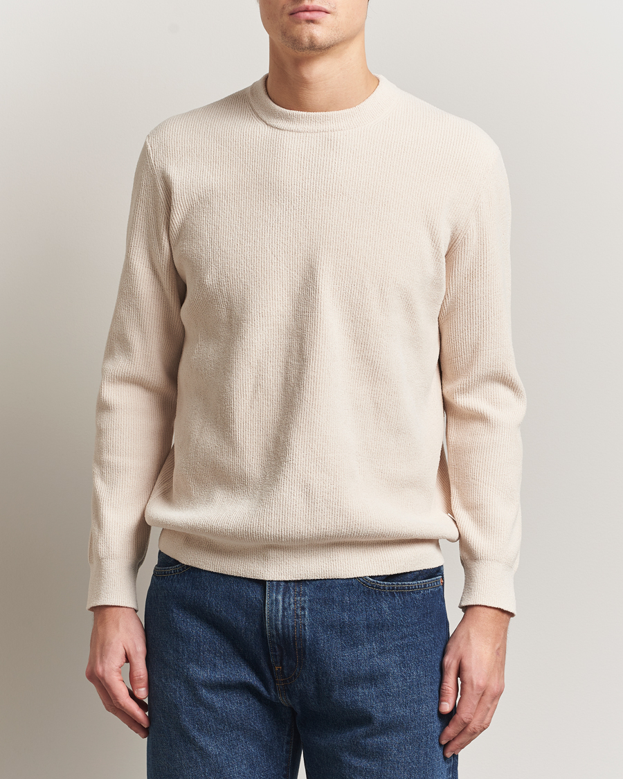 Herre | Gensere | NN07 | Danny Rib Knitted Crew Neck Ivory