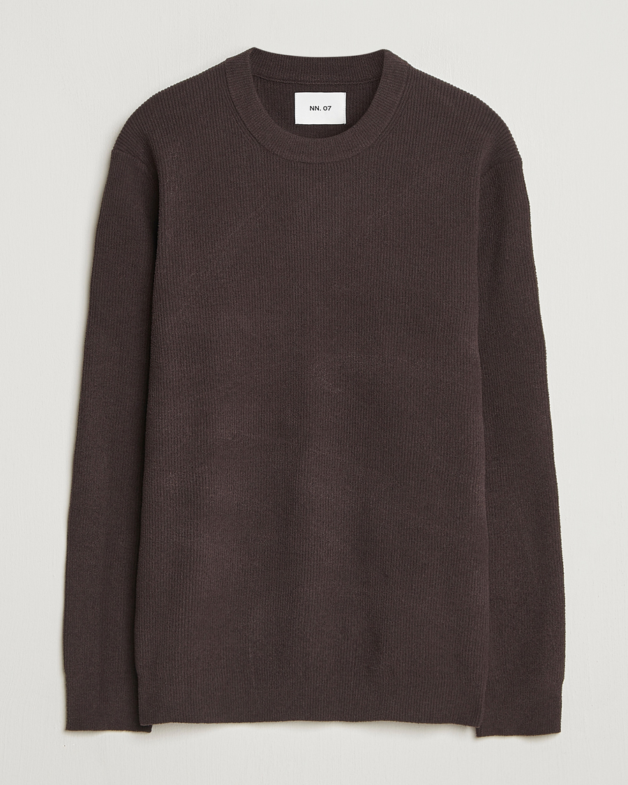 Herre | Gensere | NN07 | Danny Rib Knitted Crew Neck Dusky Port