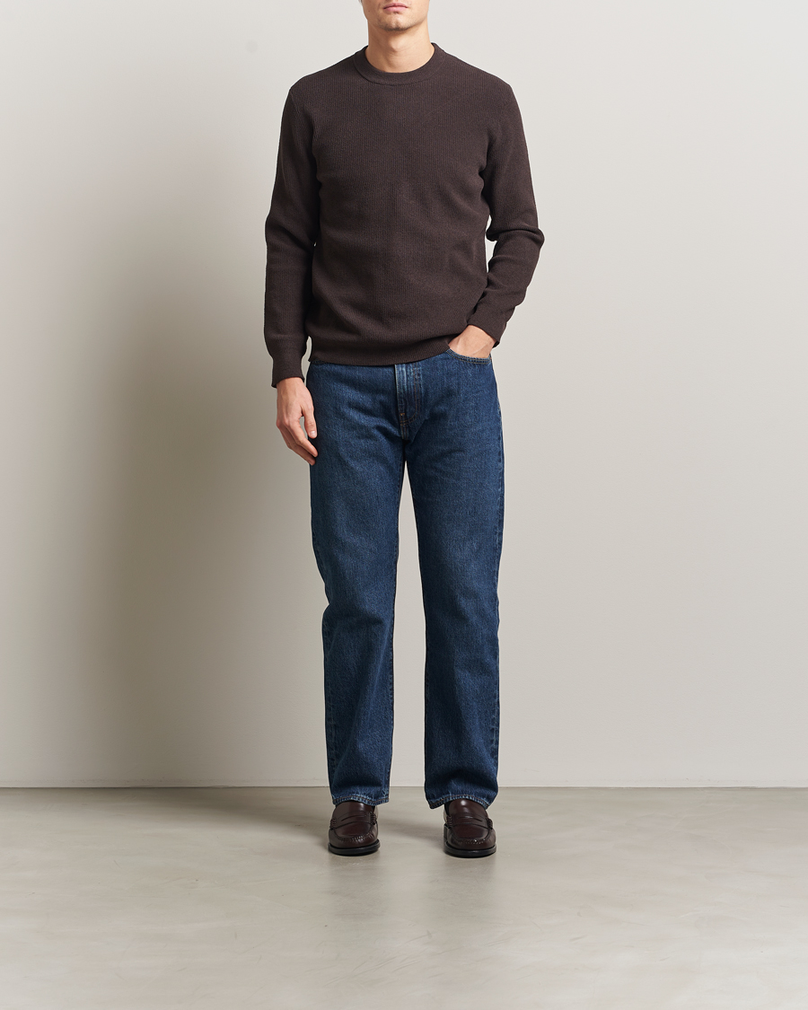 Herre | Gensere | NN07 | Danny Rib Knitted Crew Neck Dusky Port