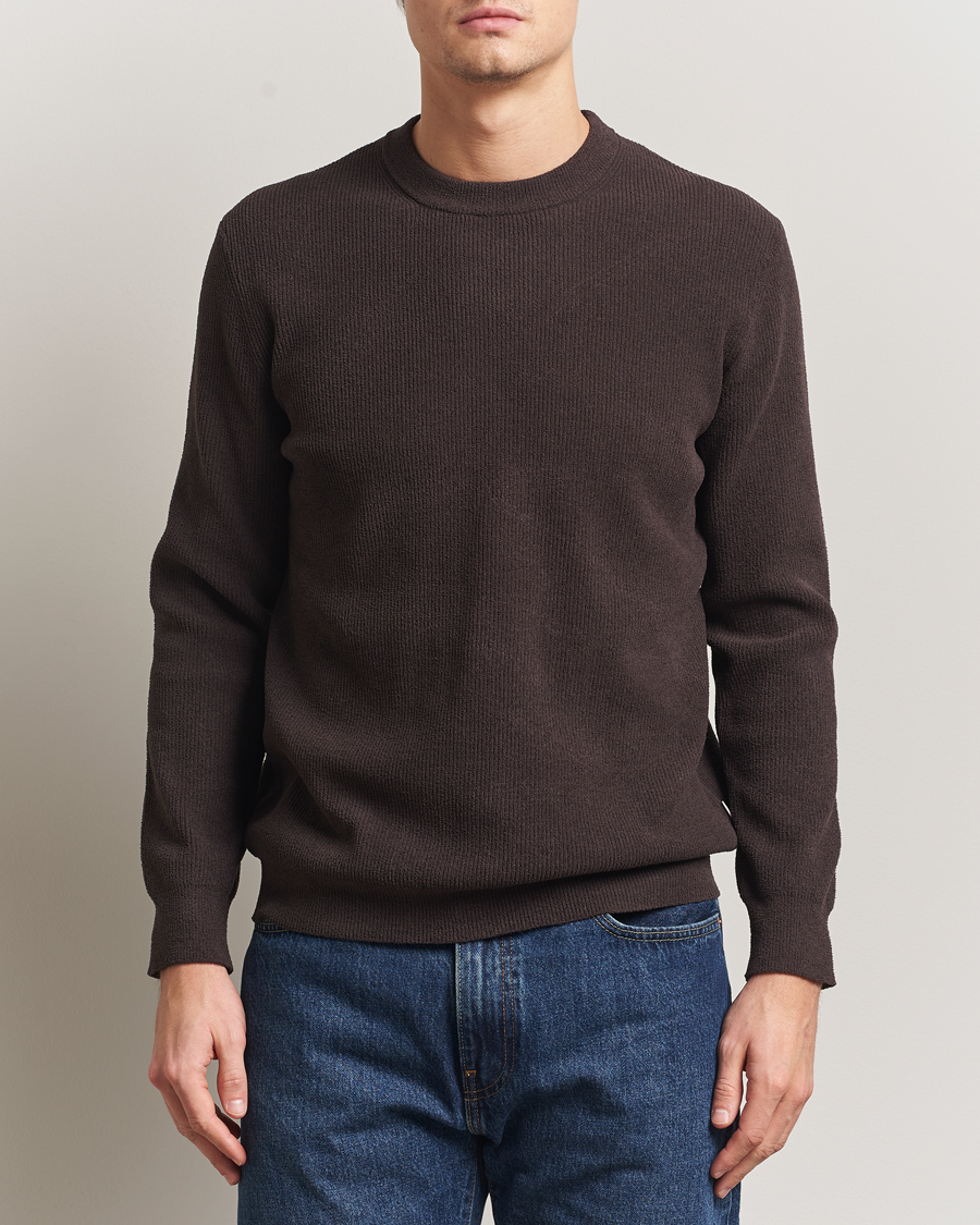 Herre | Gensere | NN07 | Danny Rib Knitted Crew Neck Dusky Port