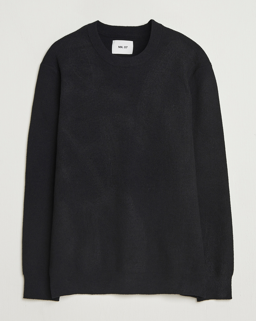 Herre | Gensere | NN07 | Danny Rib Knitted Crew Neck Black