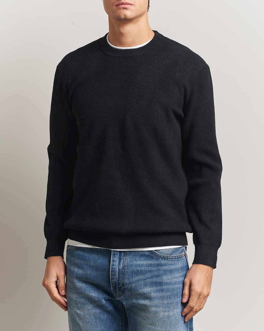 Herre | Gensere | NN07 | Danny Rib Knitted Crew Neck Black