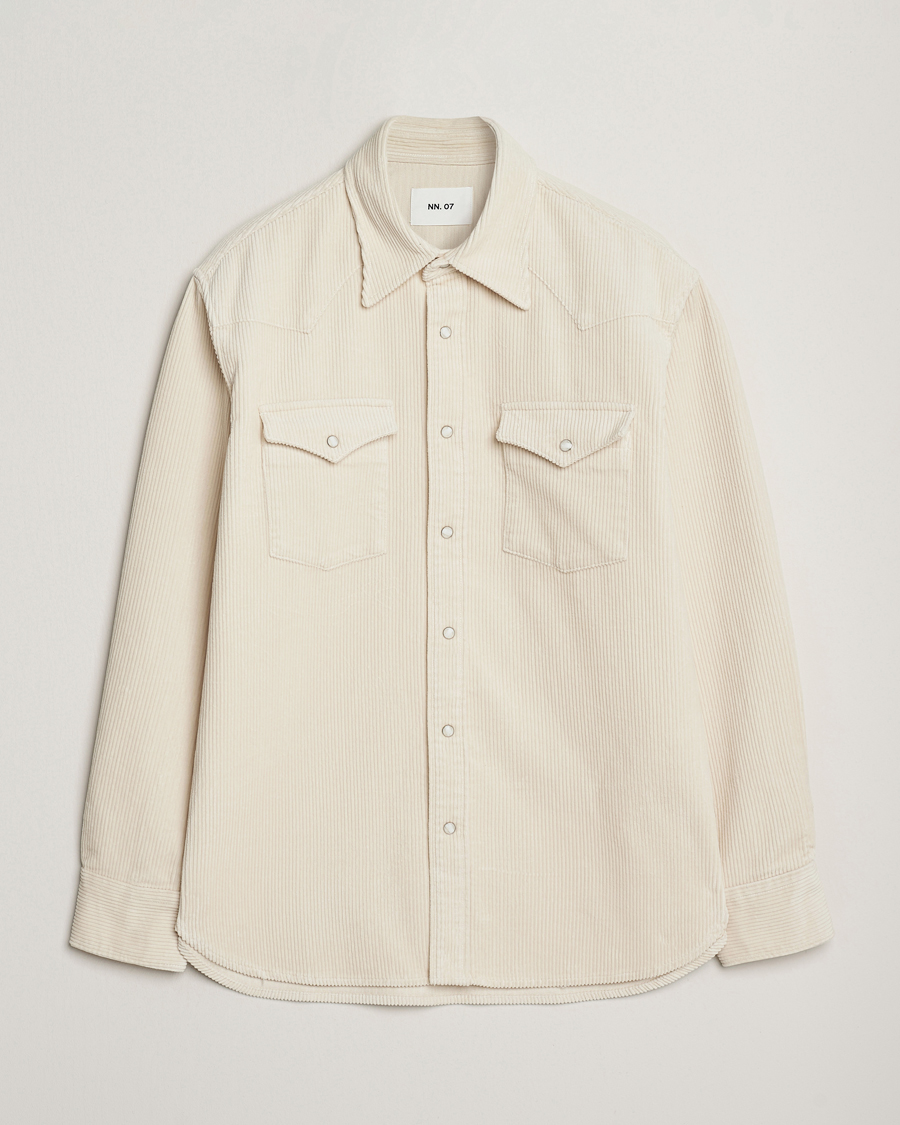 Herre | Skjorter | NN07 | Ricky Corduroy Overshirt Ivory