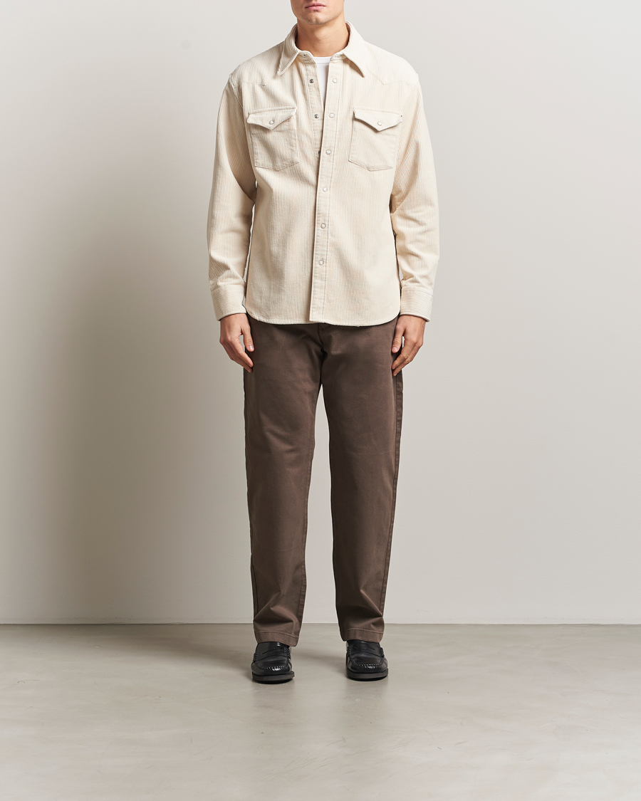 Herre | Skjorter | NN07 | Ricky Corduroy Overshirt Ivory
