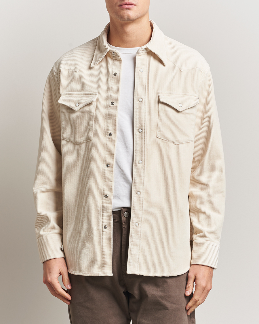 Herre | Skjorter | NN07 | Ricky Corduroy Overshirt Ivory