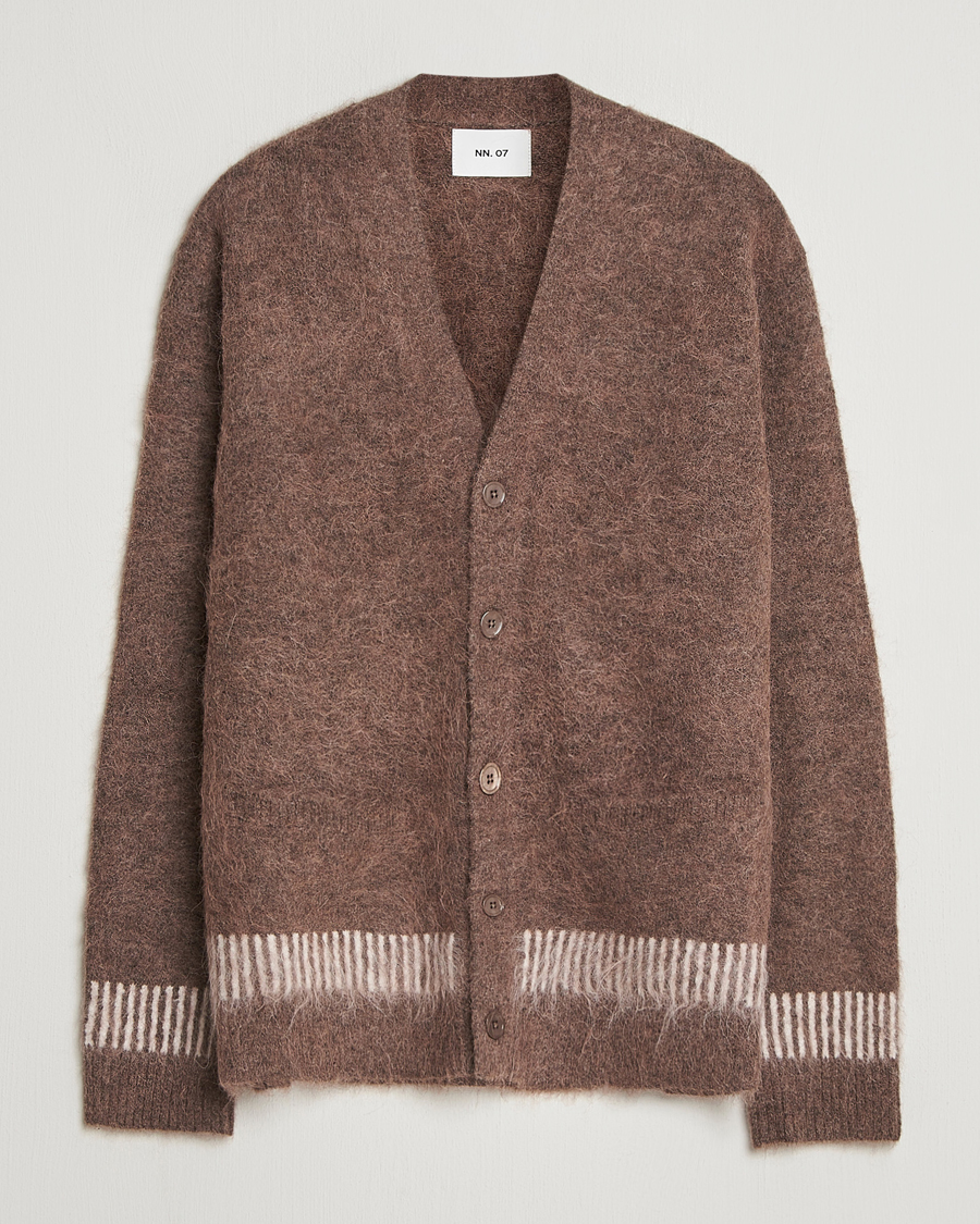 Herre | Gensere | NN07 | Russell Alpaca Knitted Cardigan Mable Husk