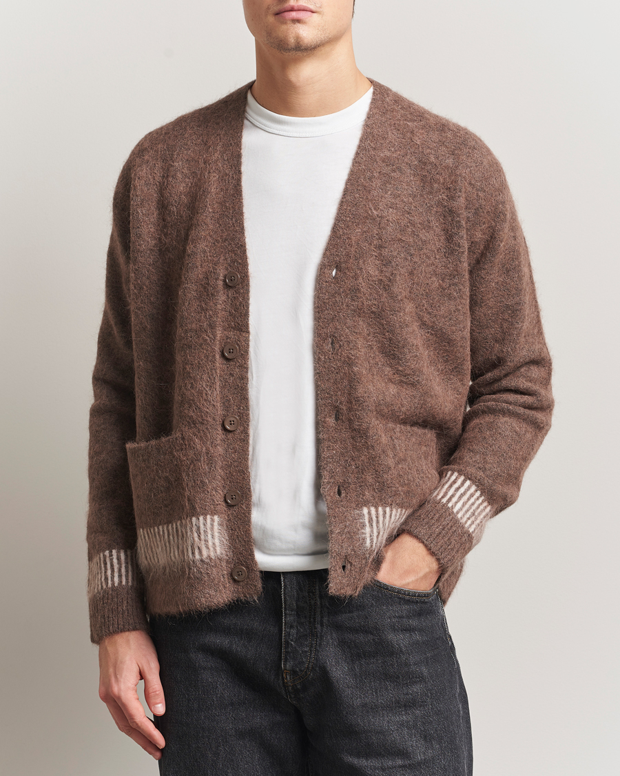 Herre | Gensere | NN07 | Russell Alpaca Knitted Cardigan Mable Husk