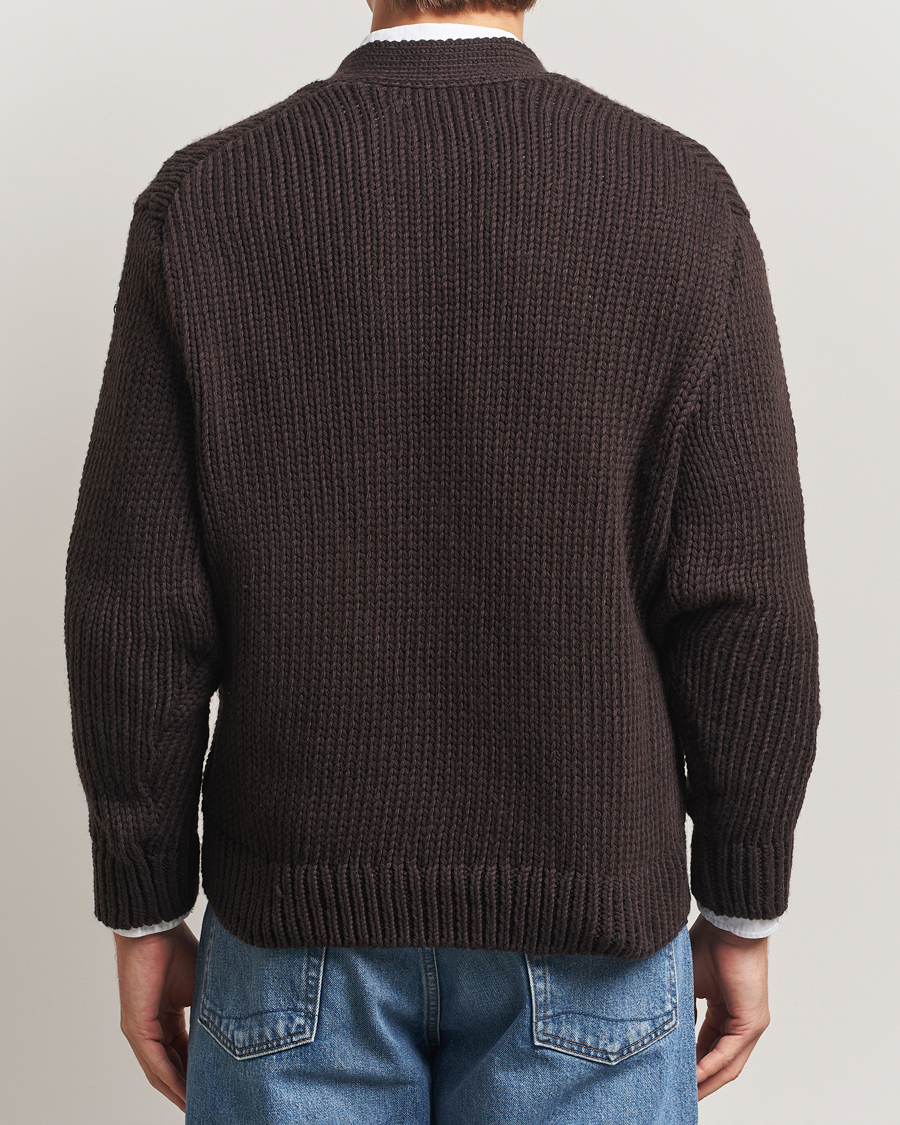 Herre | Gensere | NN07 | Mika Knitted Flower Cardigan Dusky Port