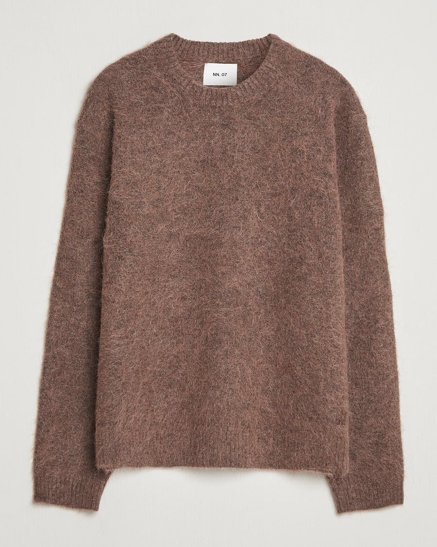 Herre | Gensere | NN07 | Russell Alpaca Knitted Crew Neck Mable Husk