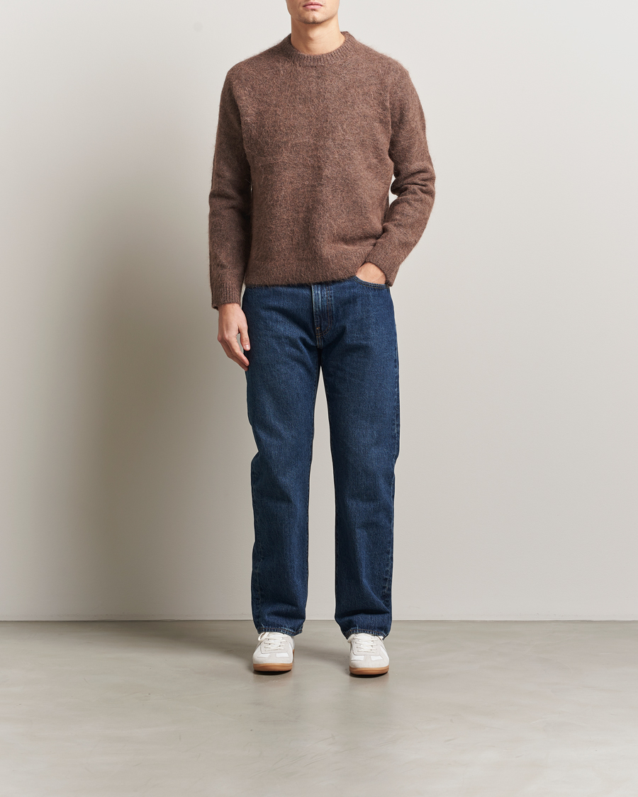 Herre | Gensere | NN07 | Russell Alpaca Knitted Crew Neck Mable Husk