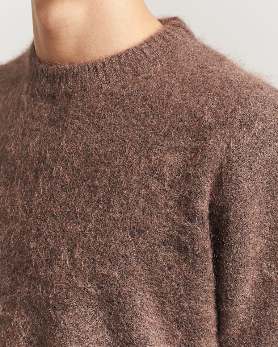 Herre | Gensere | NN07 | Russell Alpaca Knitted Crew Neck Mable Husk