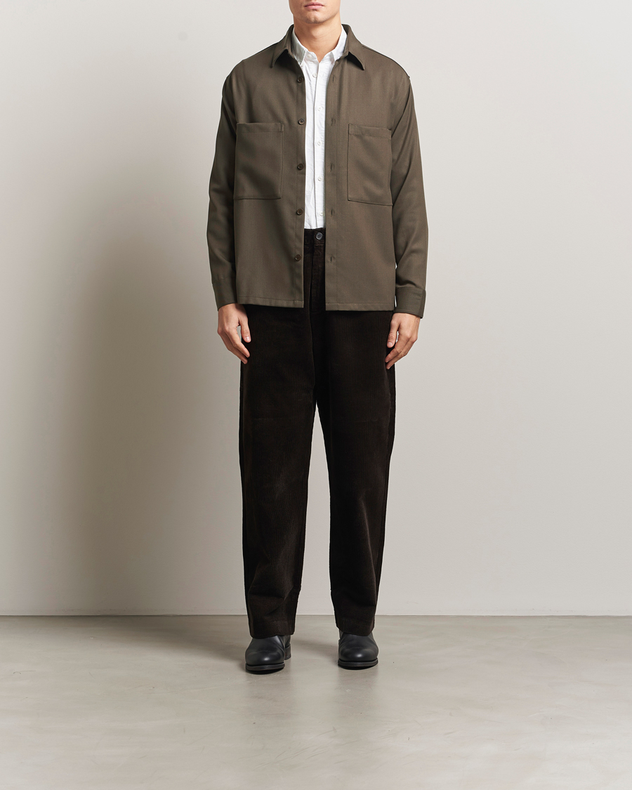 Herre | Skjorter | NN07 | Freddy Wool/Tencel Overshirt Mable Husk