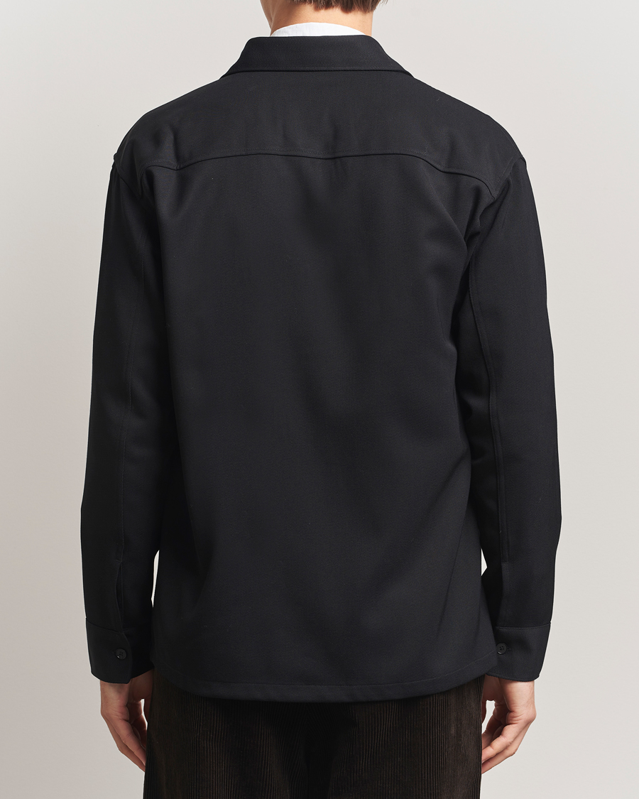 Herre | Skjorter | NN07 | Freddy Wool/Tencel Overshirt Black