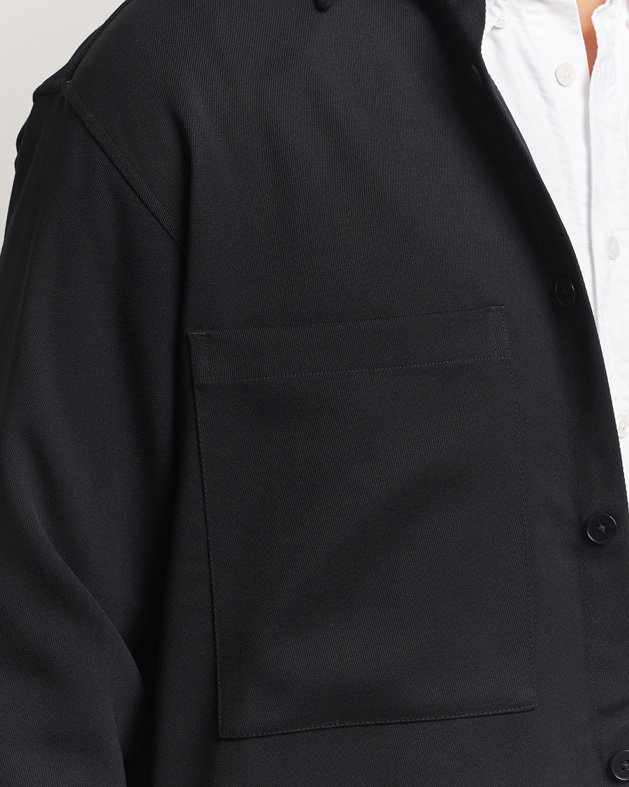 Herre | Skjorter | NN07 | Freddy Wool/Tencel Overshirt Black