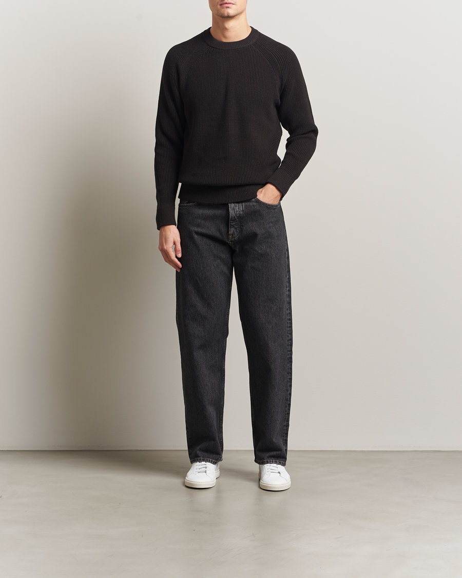 Herre | Gensere | NN07 | Jacobo Cotton Knitted Sweater Dusky Port