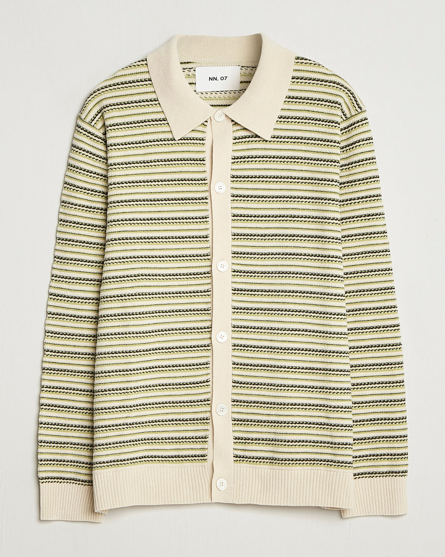 Herre | Gensere | NN07 | Jackie Structured Knitted Cardigan Ivory Multi