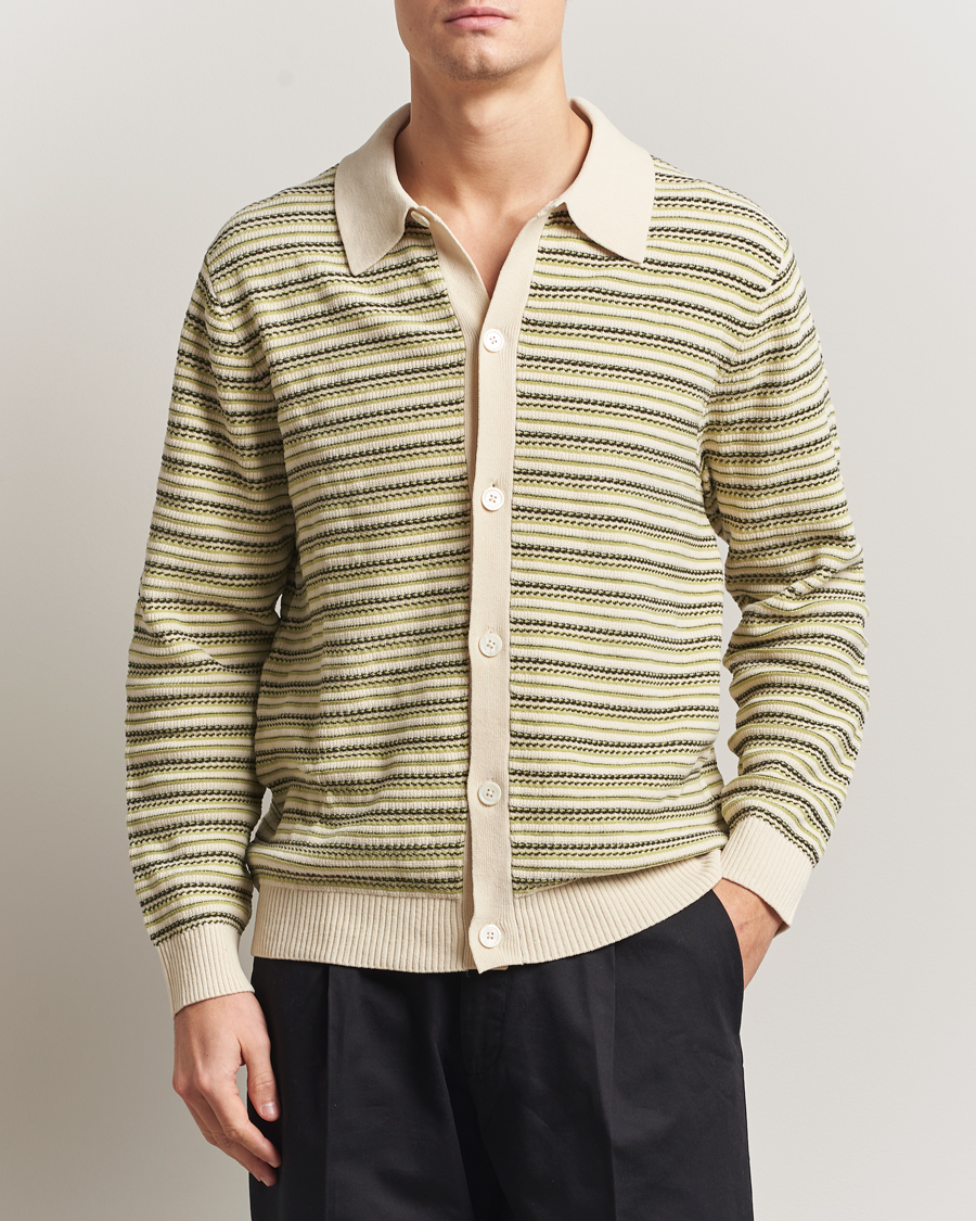 Herre | Gensere | NN07 | Jackie Structured Knitted Cardigan Ivory Multi