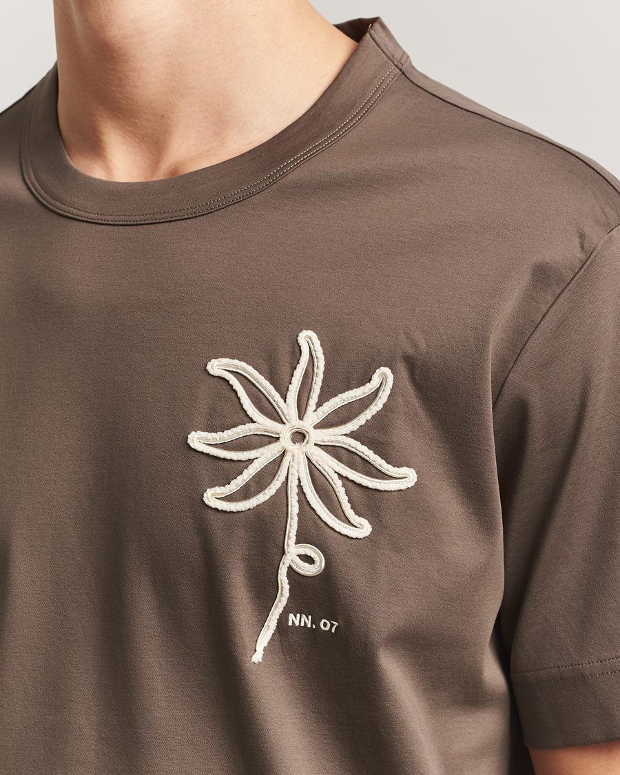 Herre | T-Shirts | NN07 | Pedro Embroidered T-Shirt Mable Husk
