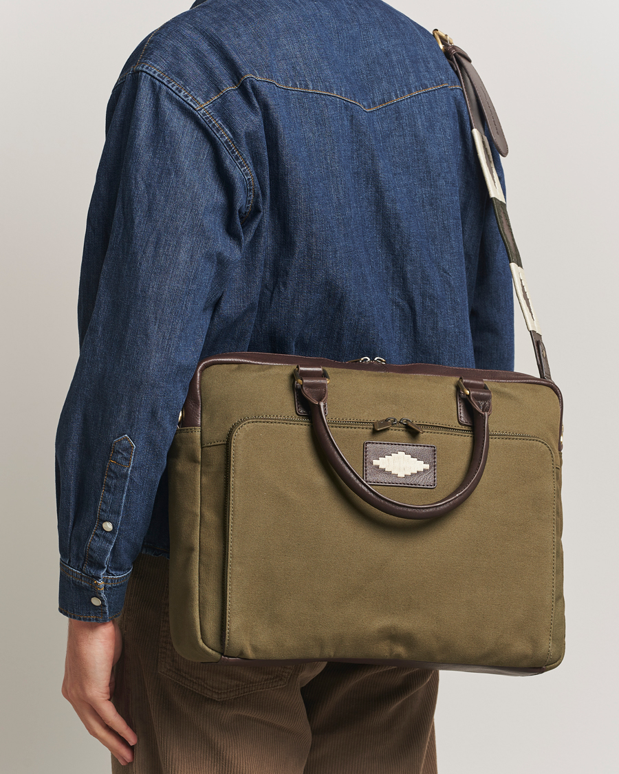 Herre | Vesker | Pampeano | Mensajero Canvas Briefcase Forest
