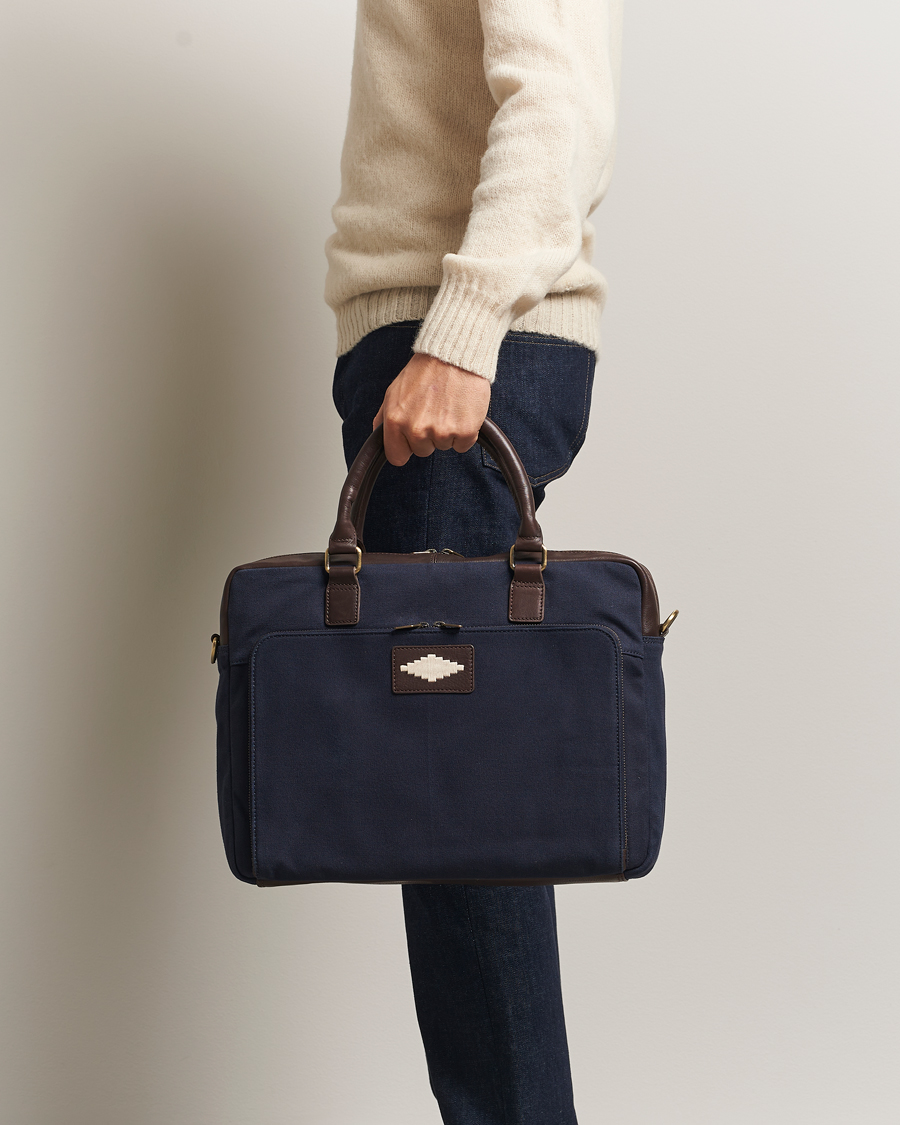 Herre | Vesker | Pampeano | Mensajero Canvas Briefcase Navy