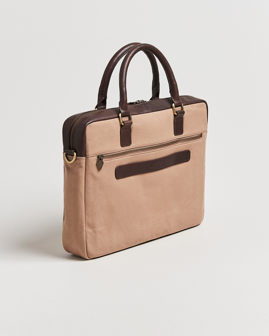 Herre | Vesker | Pampeano | Mensajero Canvas Briefcase Sand