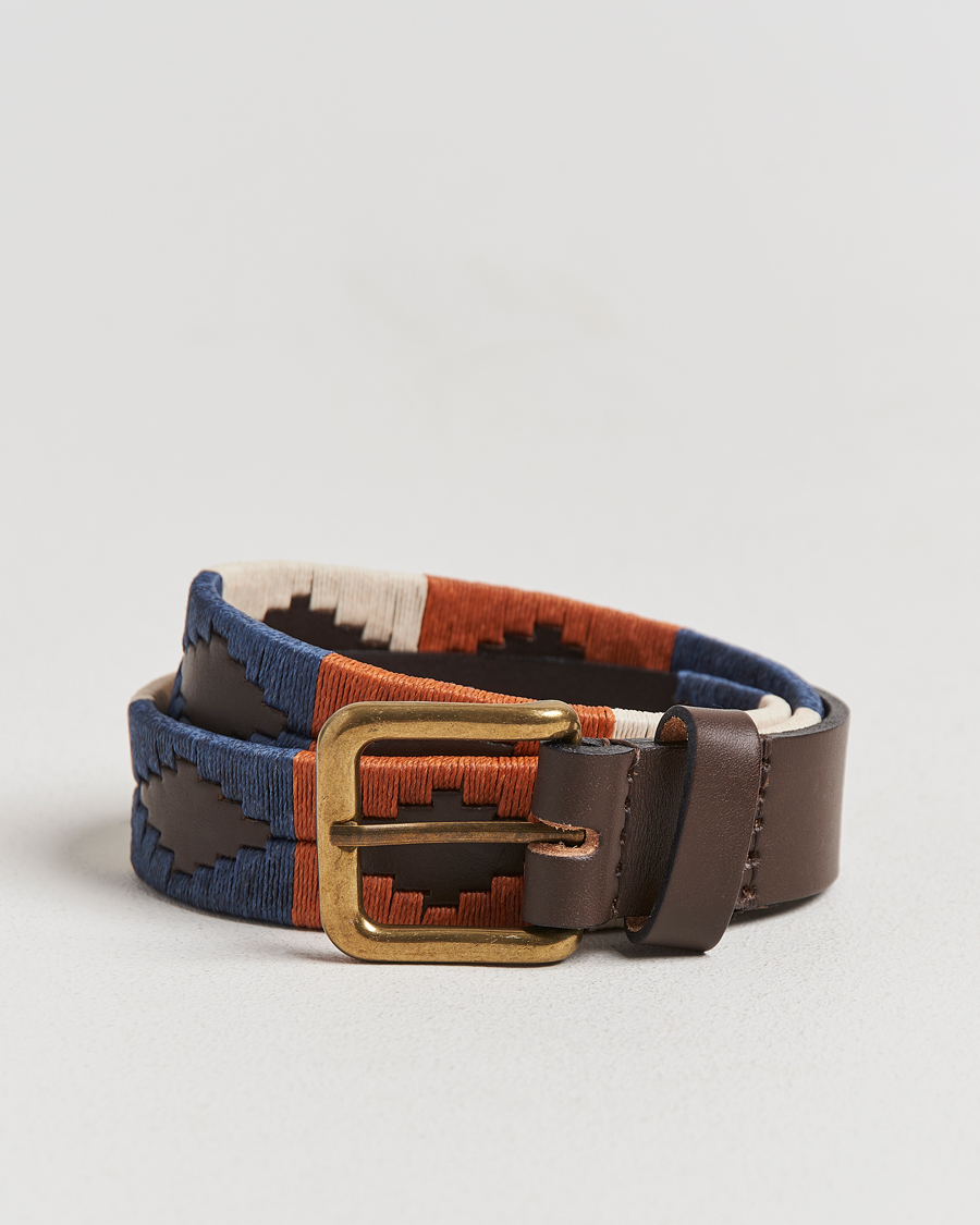 Herre | Belter | Pampeano | Aurora Hand Stitched Classic Leather Belt 3,5cm Orange